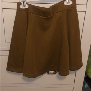 Mustard skater mini skirt